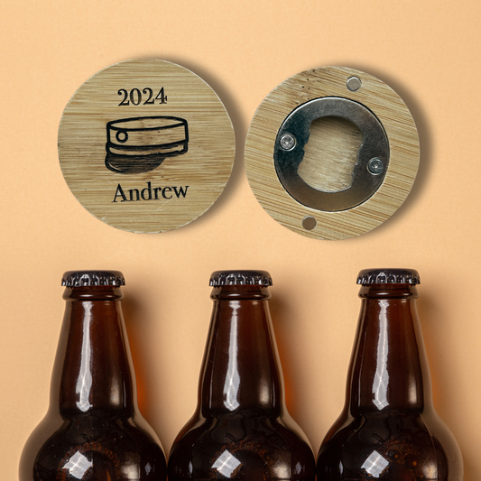 Custom Engraved Bottle Opener with Magnet Student Gift Employee Welcome Father's Day